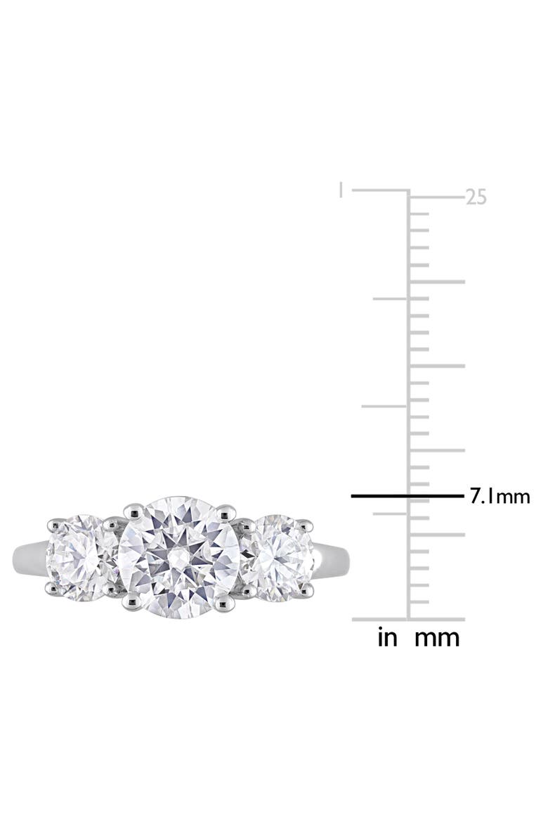2-1/4CT DEW Moissanite 3-Stone Ring, Alternate, color, Sterling Silver
