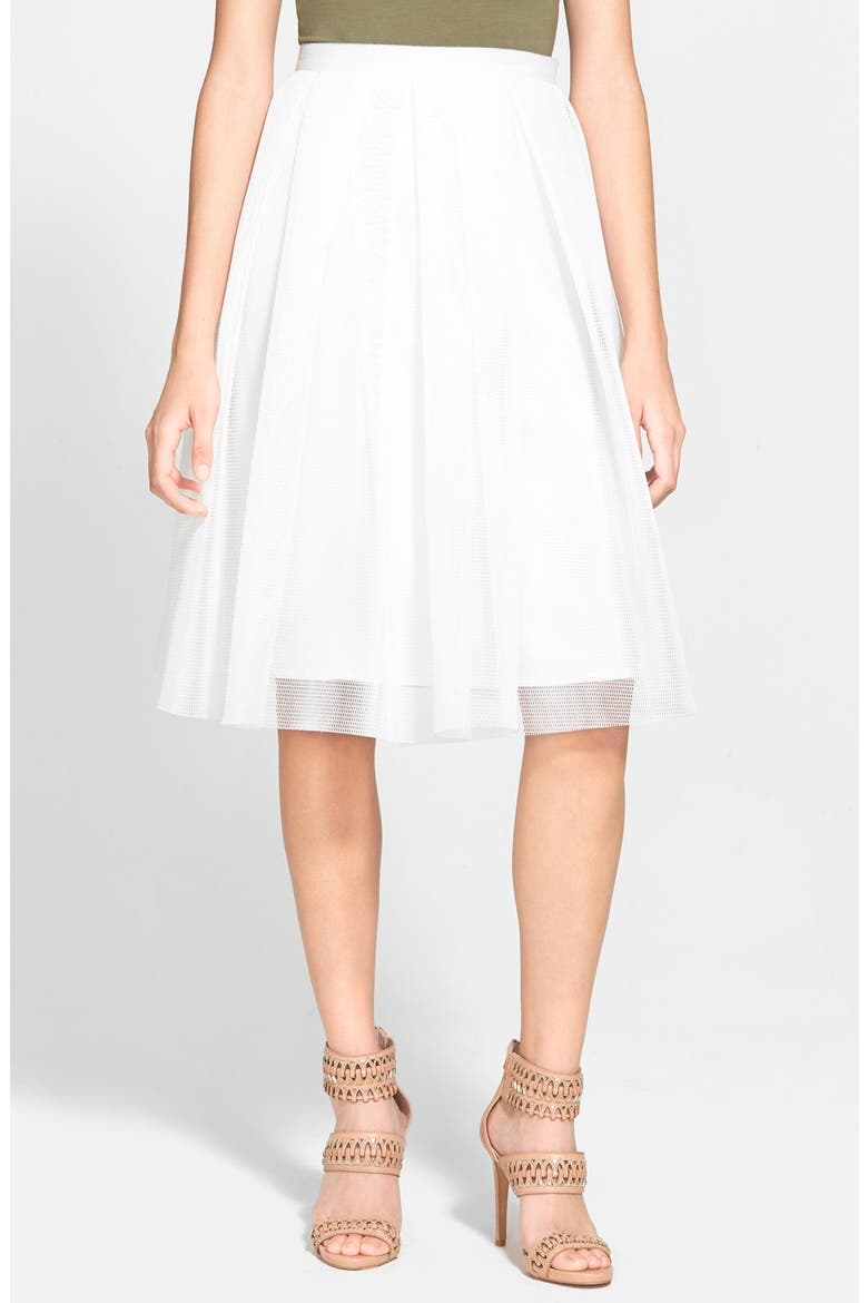 Mesh Midi Skirt, Main, color, IVORY