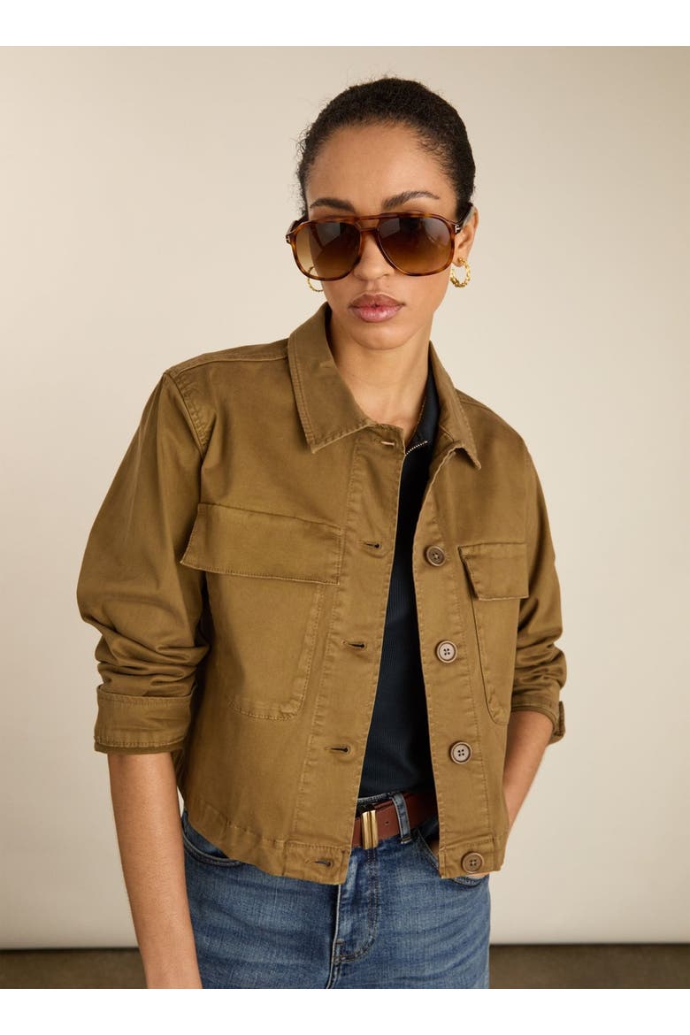 Nata Cropped Jacket, Main, color, Taupe