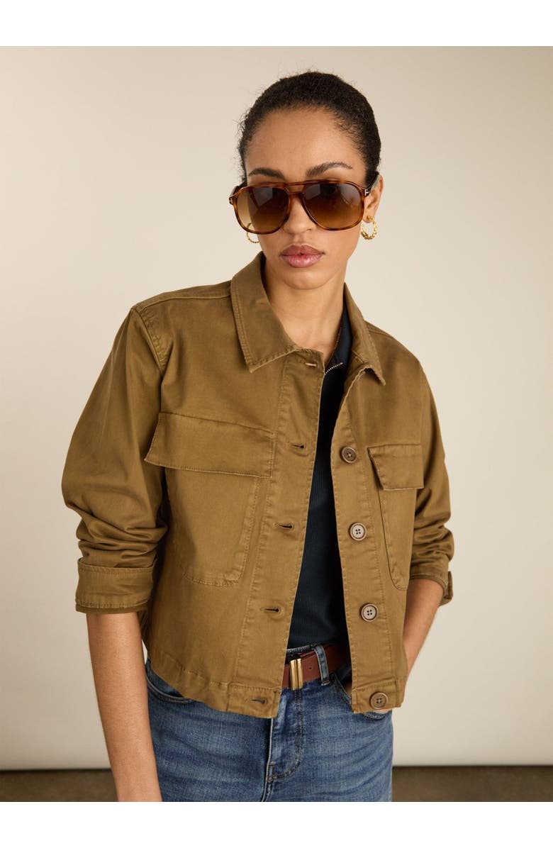 Baukjen Nata Cropped Jacket, Main, color, Taupe