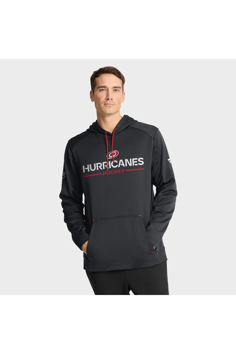 Men's Fanatics Black Carolina Hurricanes Authentic Pro Rink Hoodie, Main, color, Black