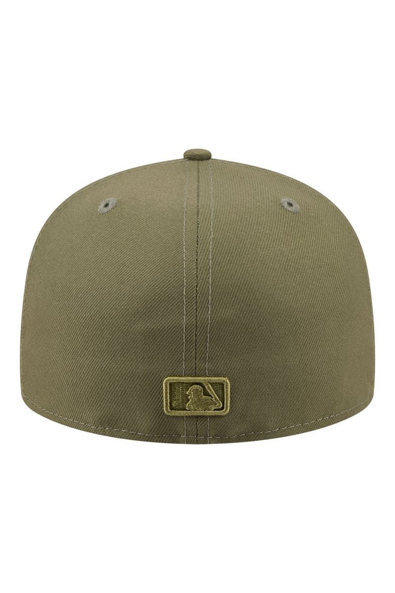 Men's New Era Olive Los Angeles Dodgers Color Pack 59FIFTY Fitted Hat, Alternate, color, Olive