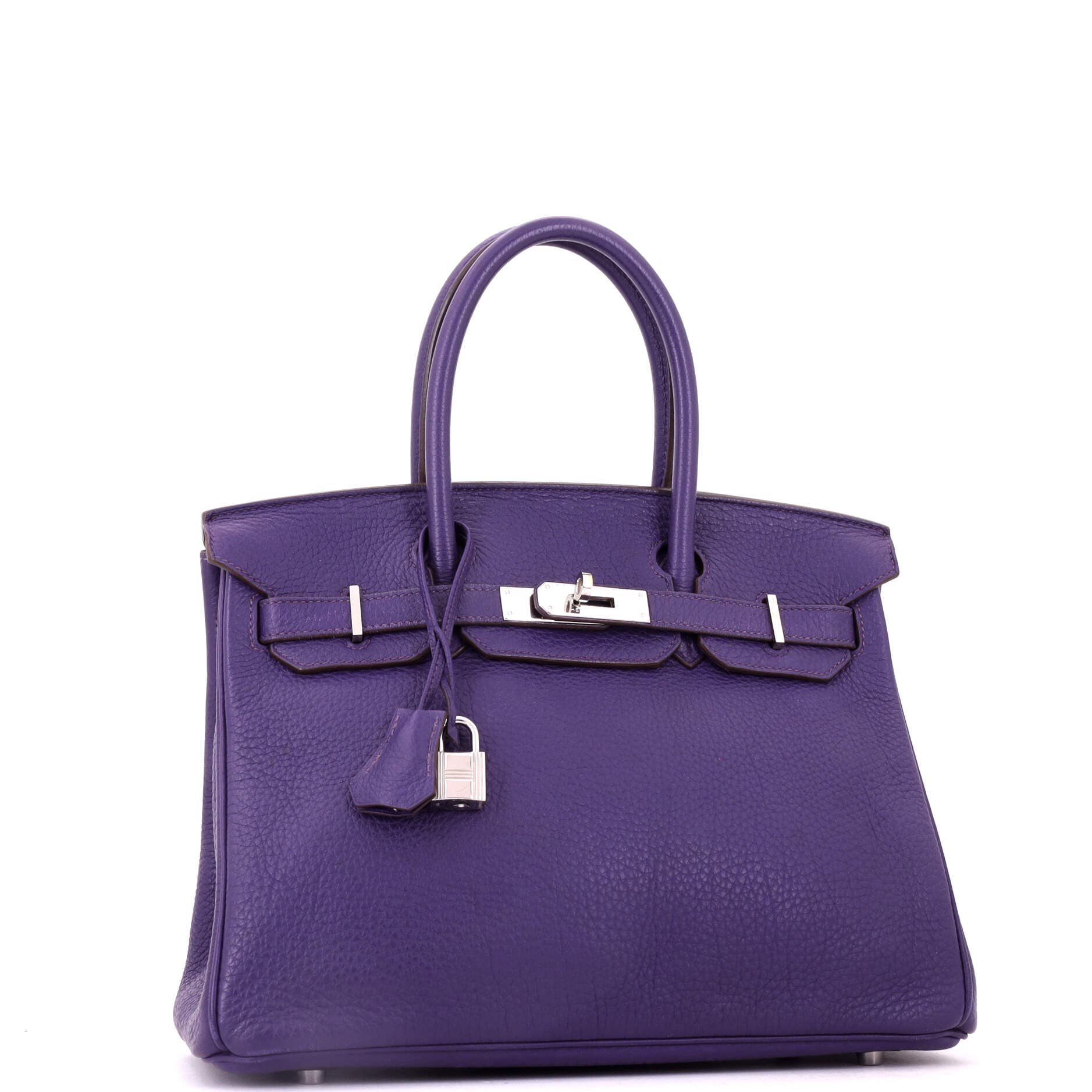 Birkin Handbag Purple Togo with Palladium Hardware 30, Alternate, color, Red