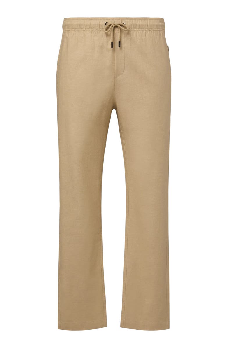 Onia Stretch Linen Pull-on Pant, Main, color, Sand