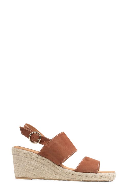 Patricia Green Birch Slingback Espadrille Platform Wedge Sandal In Cognac Suede
