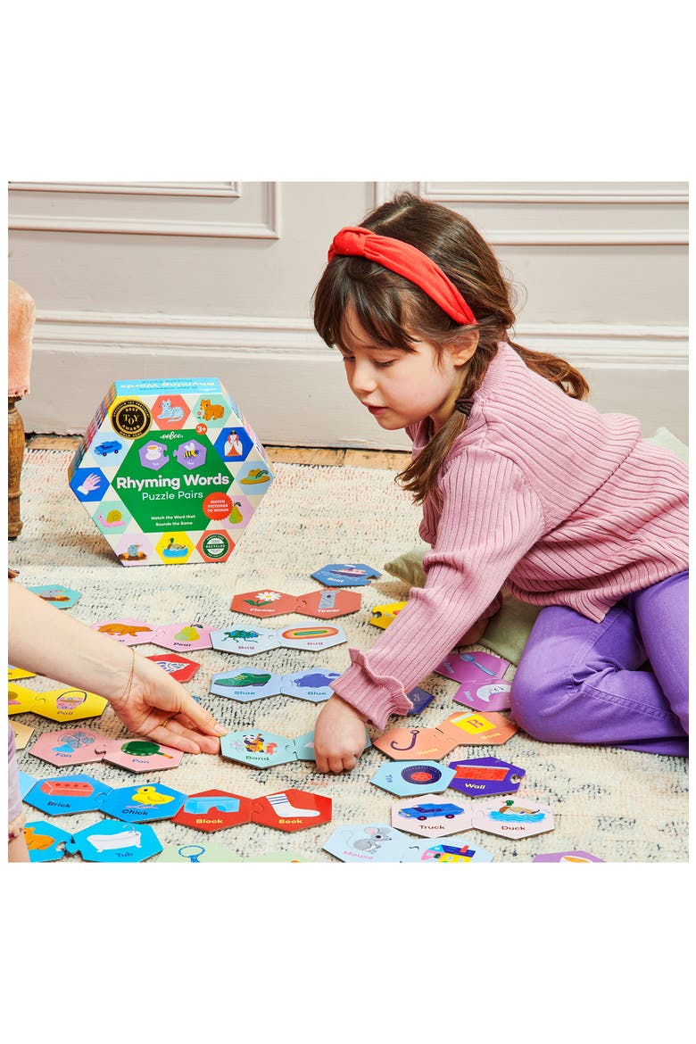 Rhyming Words Puzzle Pairs, Alternate, color, MULTI