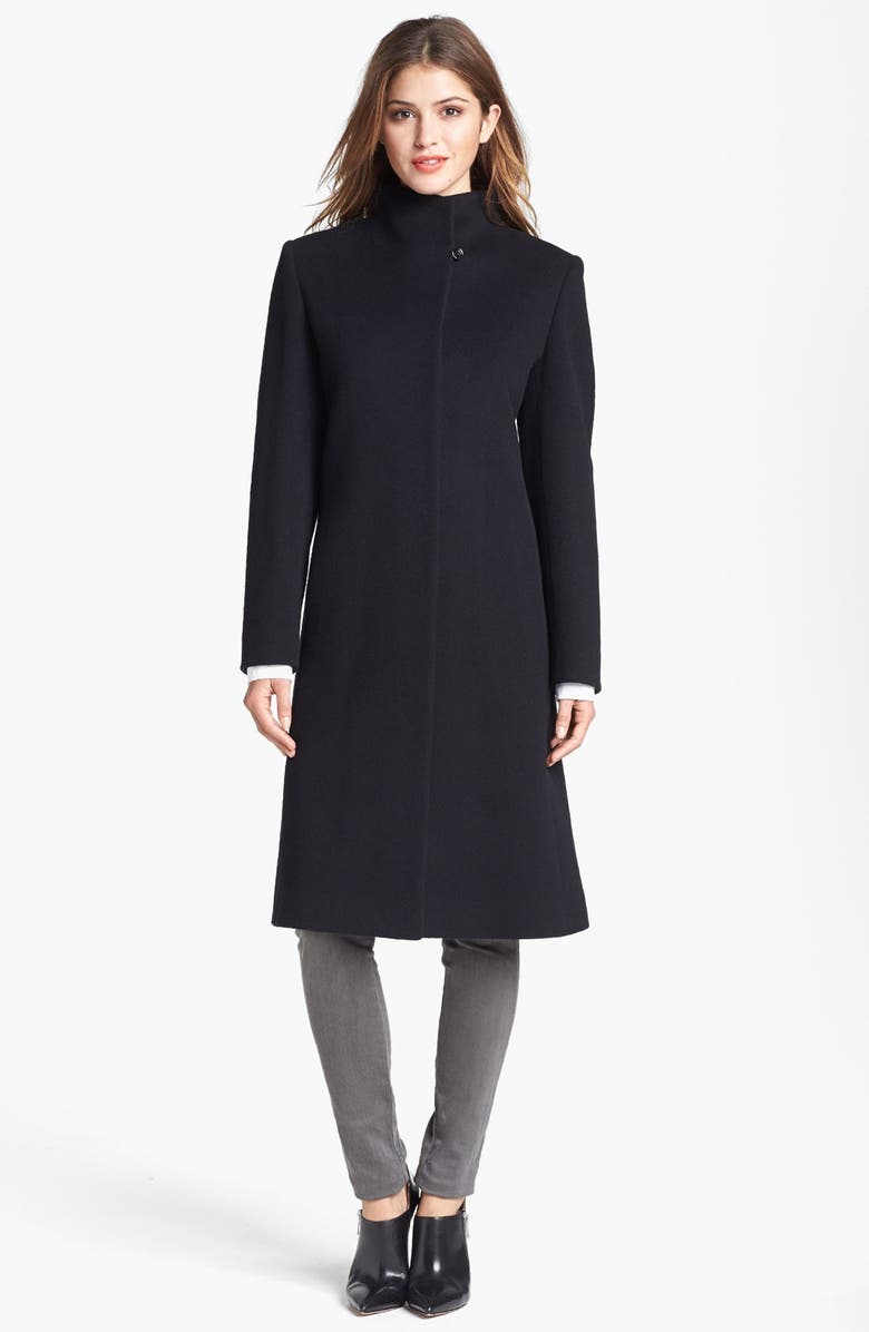 Cinzia Rocca DUE Funnel Neck Wool Blend Coat, Alternate, color, 