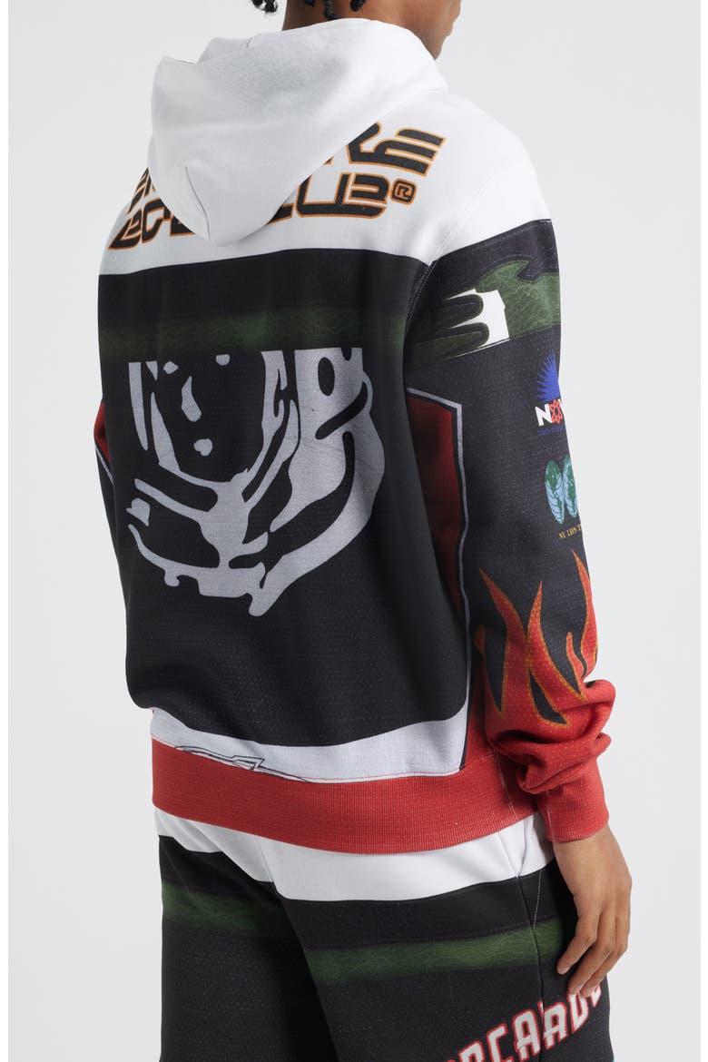 Mercer Street Cotton Graphic Hoodie, Alternate, color, WHITE