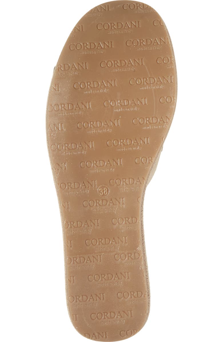 Cordani Jewel Studded Kiltie Platform Wedge Slide Sandal, Alternate, color, Beige Suede