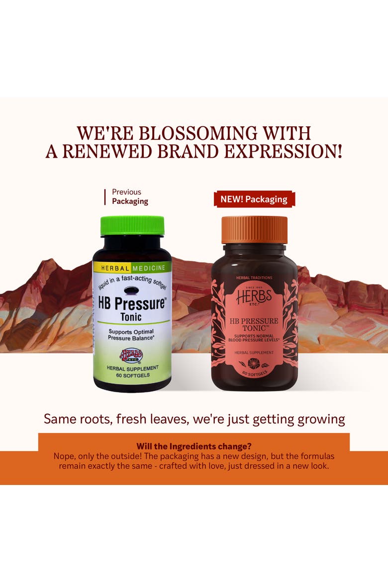 HB Pressure Tonic - Healthy Blood Circulation Support Supplement - Aid Cardiovascular Health - Herbal Supplement for Natural Energy Support - Gluten-Free - 60 Softgels, Alternate, color, No Color
