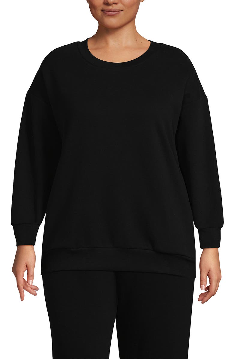 Lands' End Serious Sweats Relaxed Long Sleeve Crew Neck Sweatshirt, Main, color, 