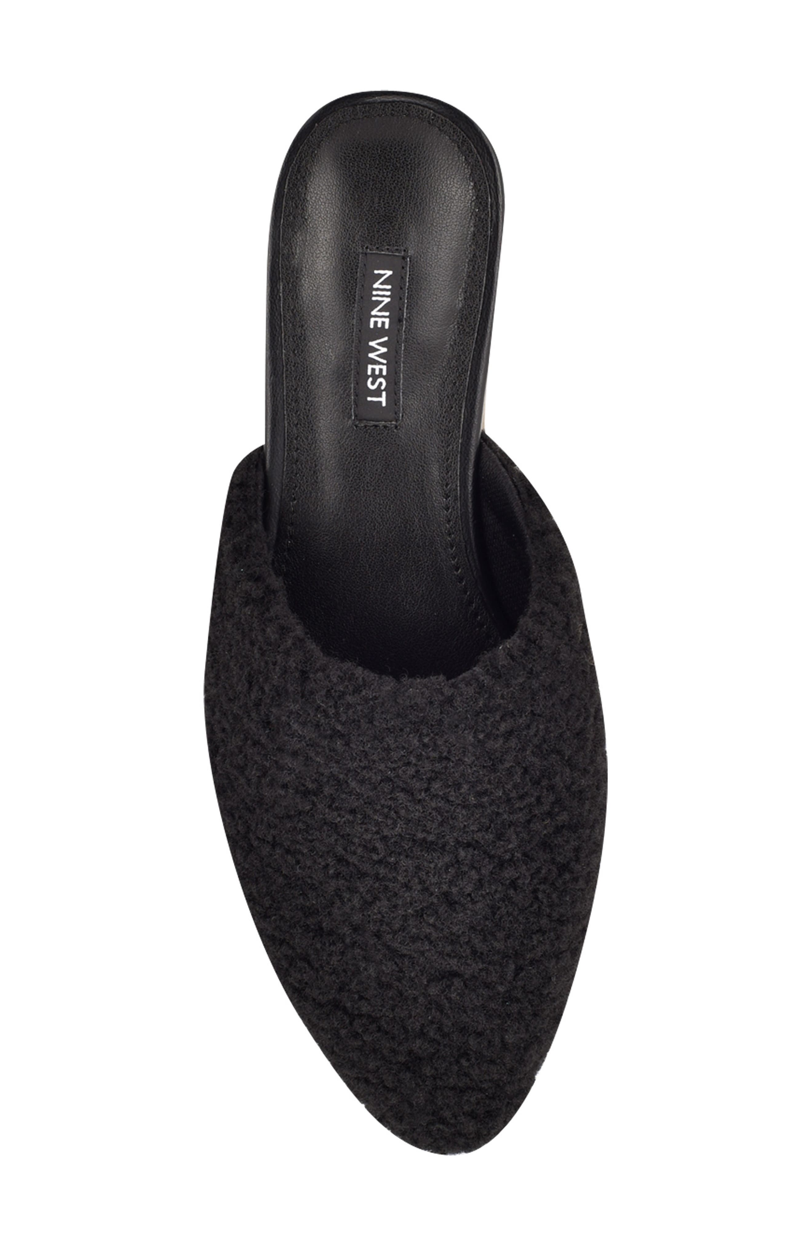 Nine West Furzy Faux Shearling Mule, Alternate, color, 