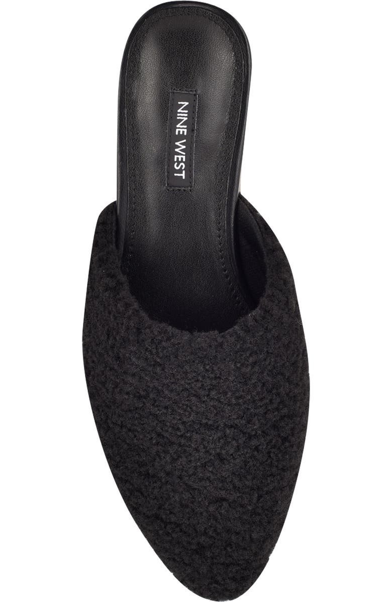 Nine West Furzy Faux Shearling Mule, Alternate, color,