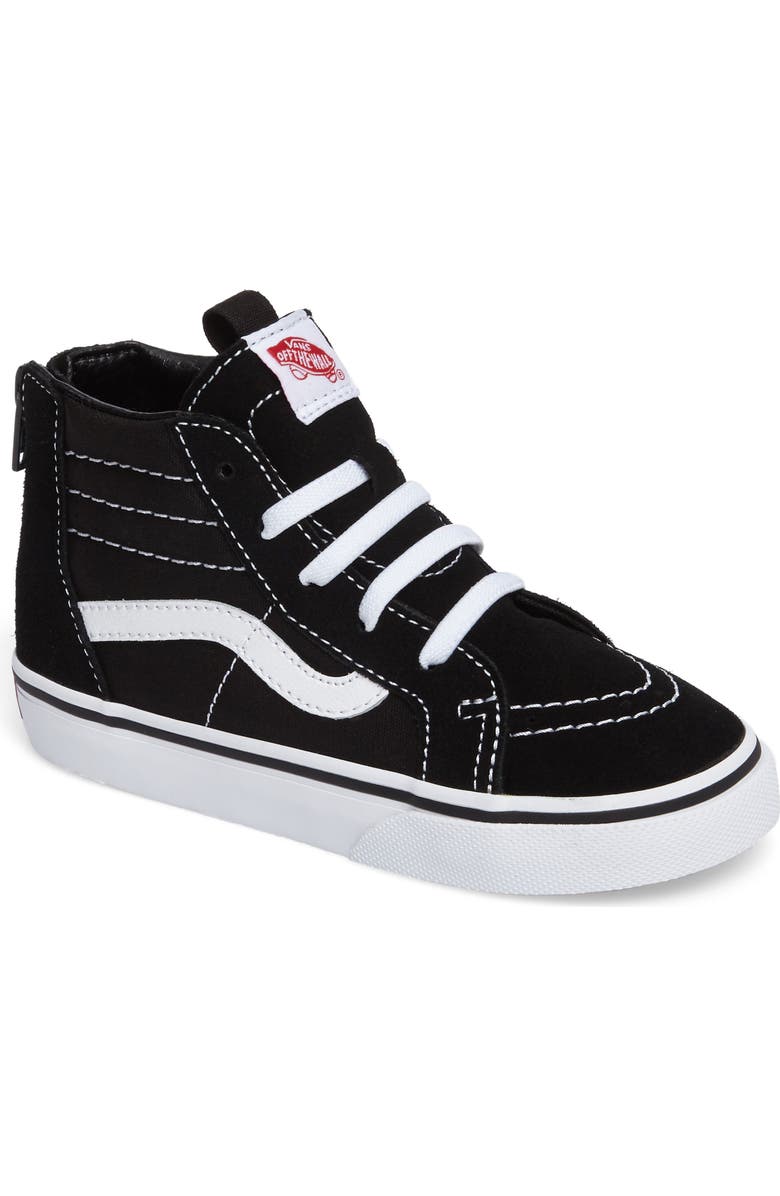 Vans Sk8-Hi Zip Sneaker, Main, color, Black/ White