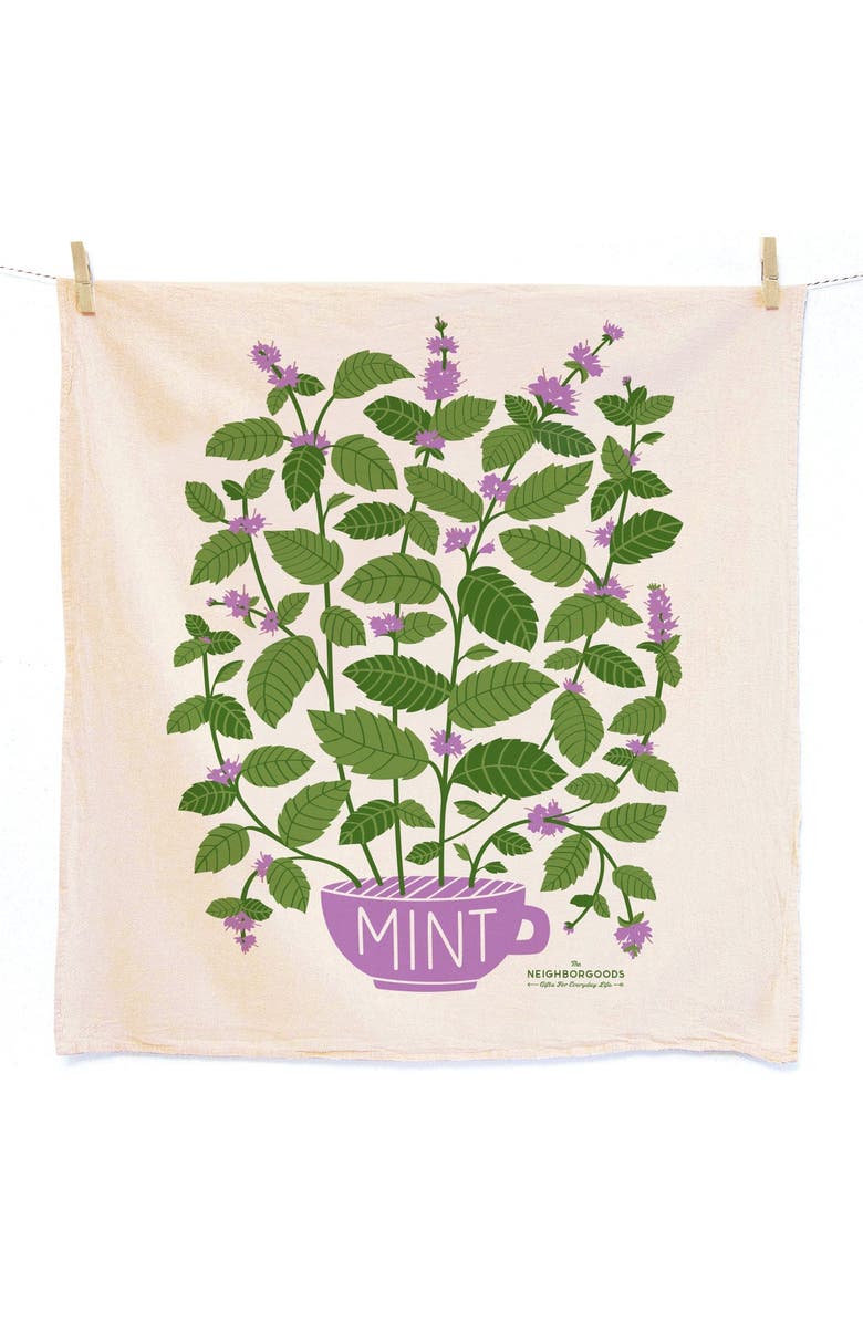 The Neighborgoods Fresh Herbs- Dish Towel Set of 2, Alternate, color, Green