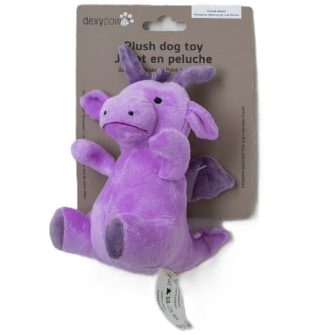 Dragon Squeak & Crinkle Plush Dog Toy