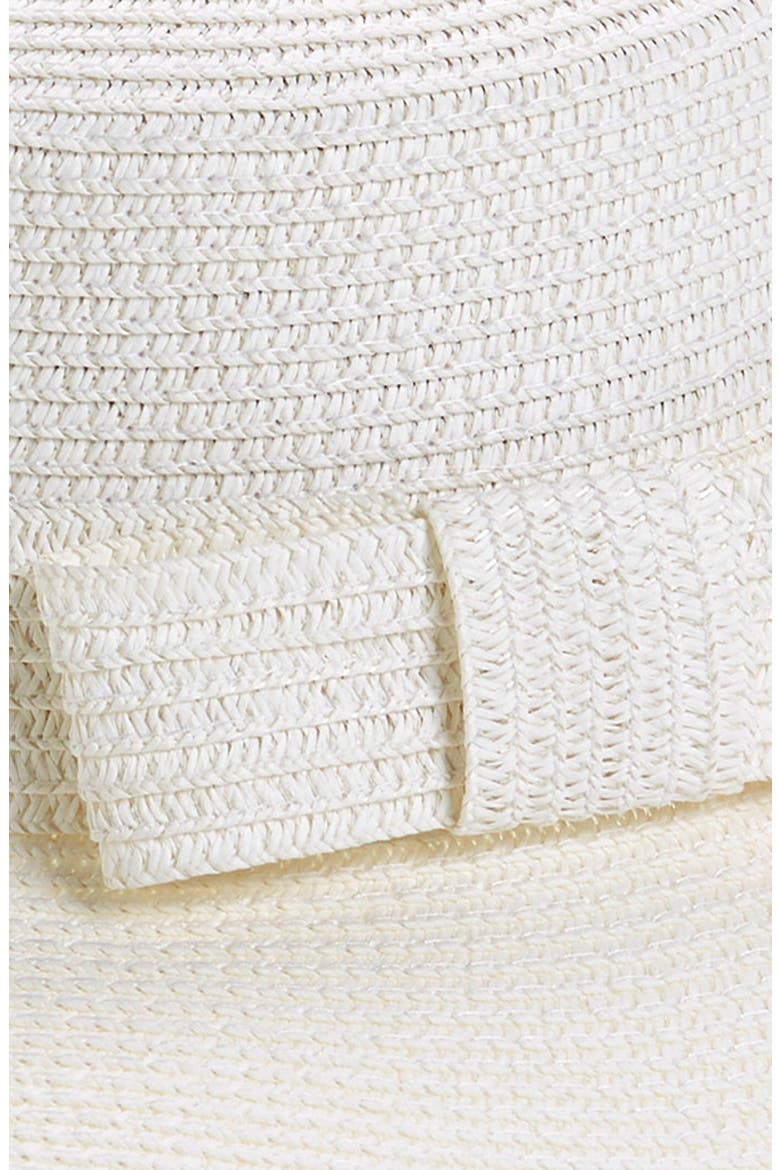 Straw Boater Hat, Alternate, color, WHITE