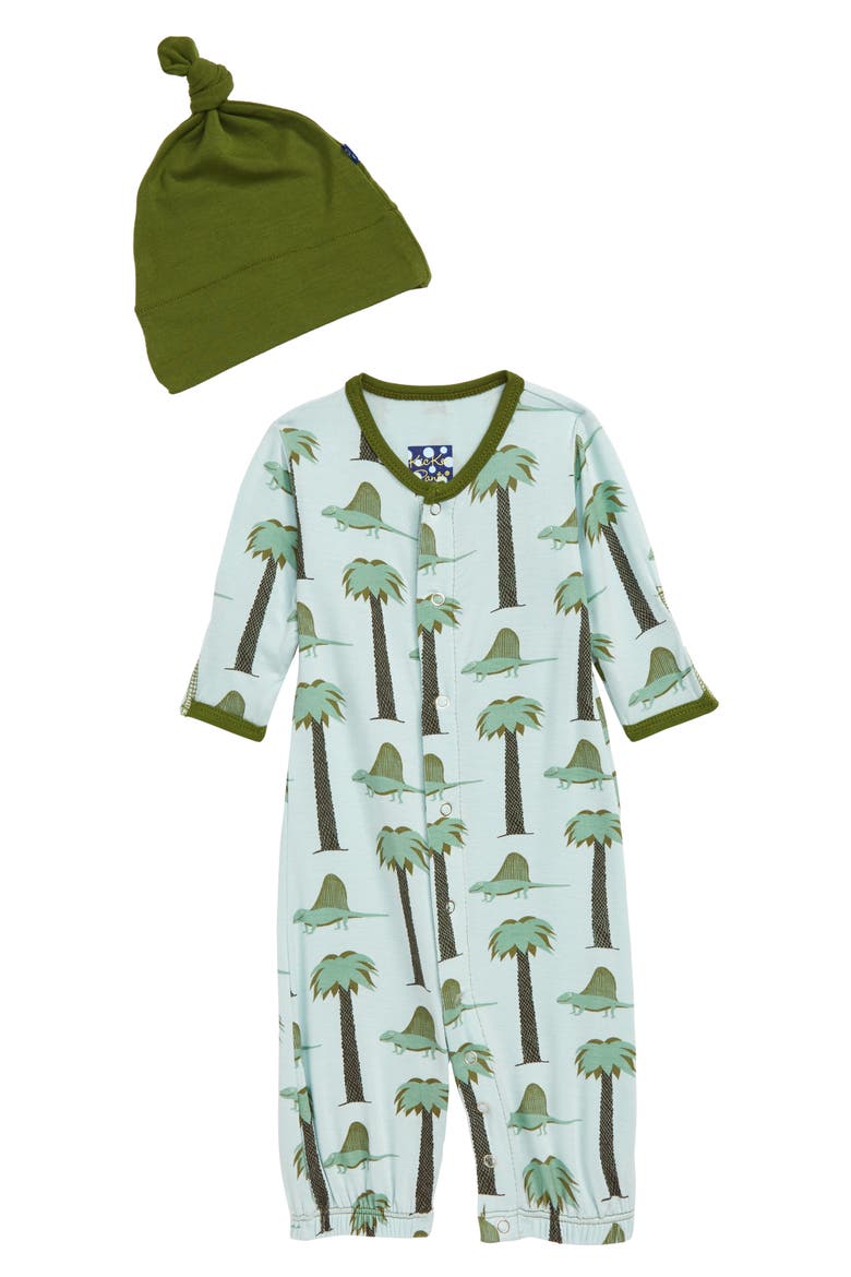 Convertible Gown & Hat Set, Alternate, color, DIMETRODON