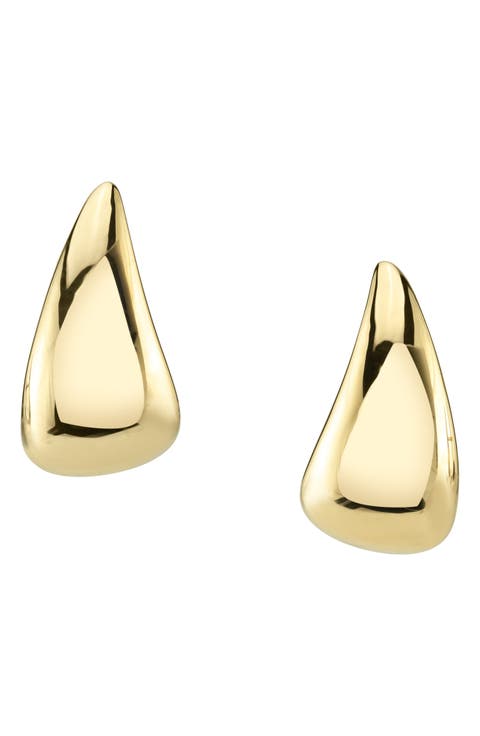 18k Gold Claw Earrings