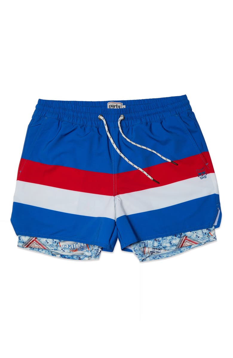 Party Pants All American Sport Swim Trunks, Main, color, 