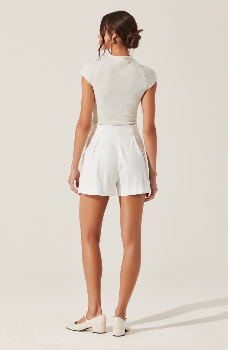 ASTR the Label Ollie Linen Blend Shorts, Alternate, color, White