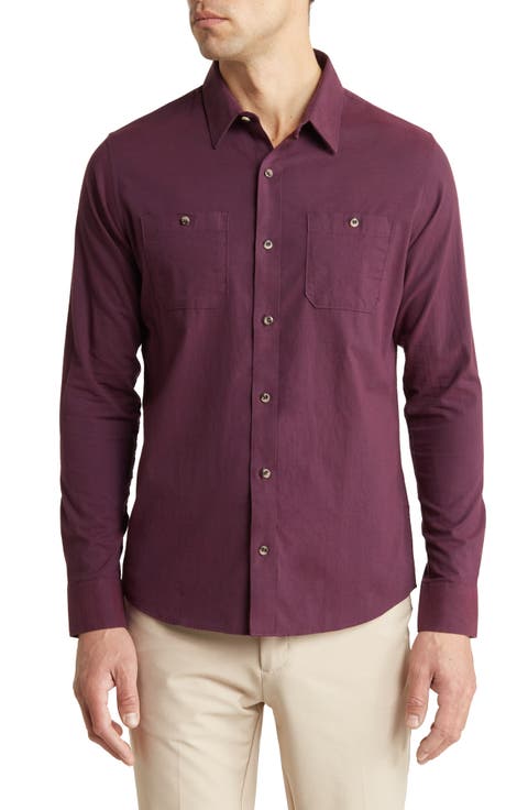 Cloud Flannel Button-Up Shirt