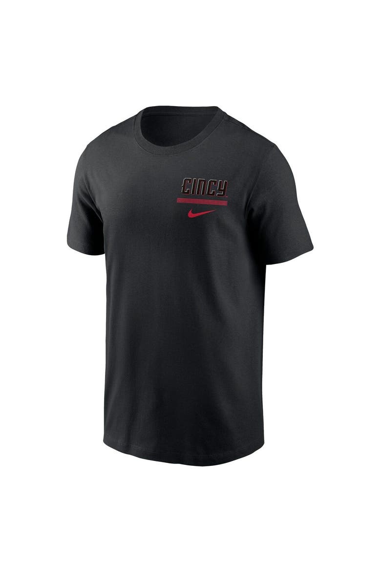 Men's Nike  Black Cincinnati Reds City Connect Double T-Shirt, Alternate, color, Black