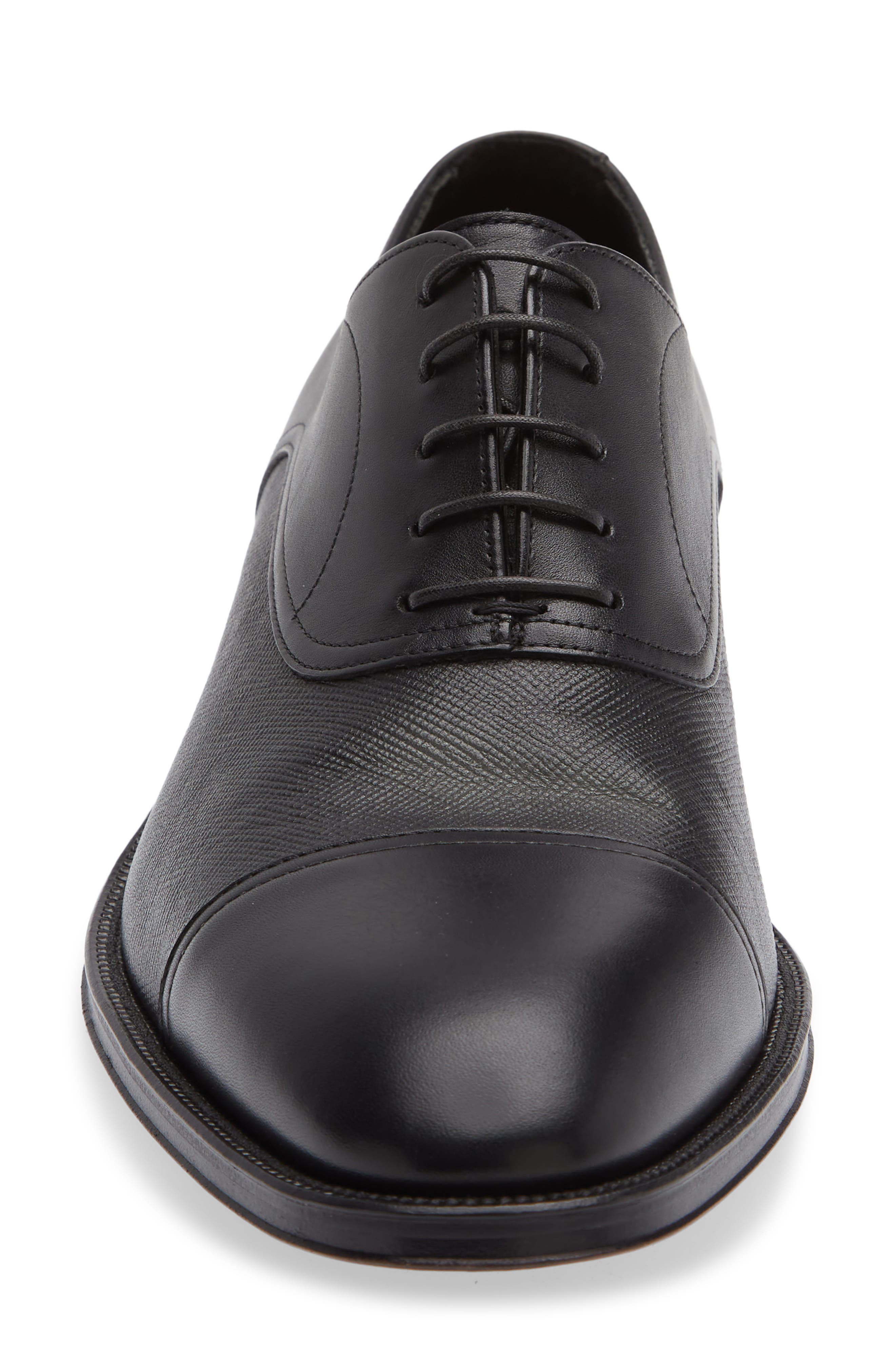 BOSS Derrek Cap Toe Oxford, Alternate, color, Black