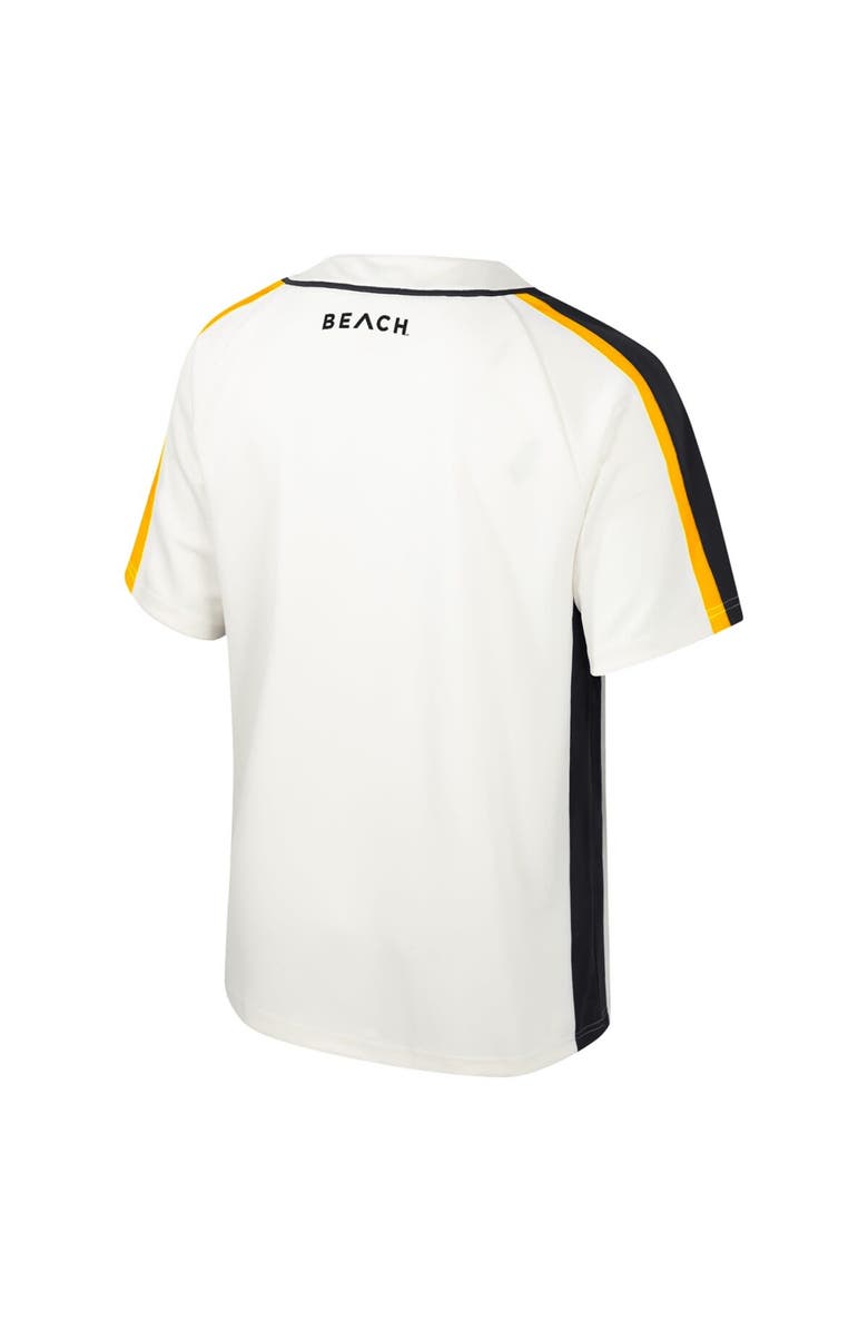COLOSSEUM Men's Colosseum Cream Cal State Long Beach The Beach Ruth Button-Up Baseball Jersey, Alternate, color, Cream
