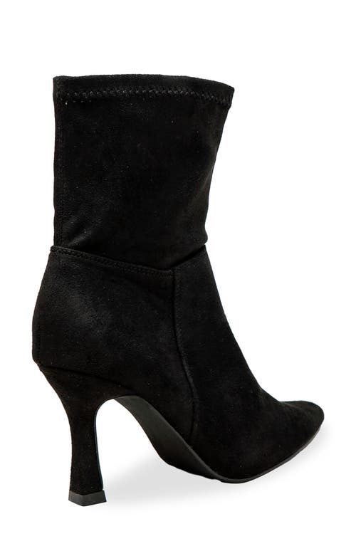 Chase & Chloe Chase And Chloe Pointed Toe Leather Bootie In Black