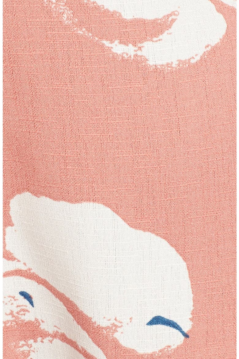 Print Popover Romper, Alternate, color, MAUVE/ CREAM