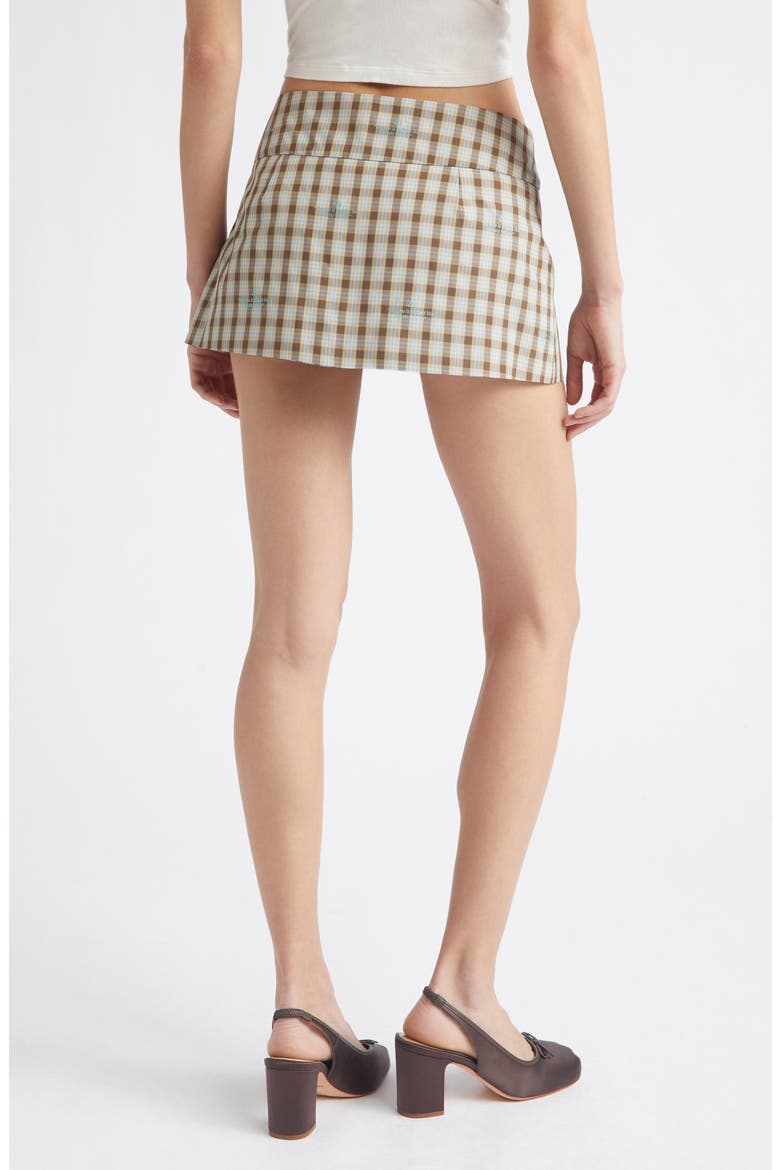 Pomme Micromini Skort, Alternate, color, BROWN MULTI