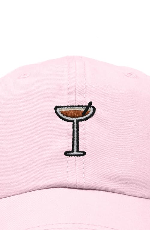 Shop Dalix Espresso Martini Embroidered Hat In Washed Pink