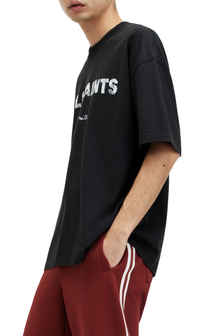 Flocker Oversize Graphic T-Shirt, Alternate, color, JET BLACK