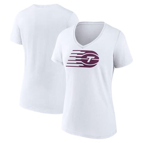 Women's White Toronto Tempo Primary Logo V-Neck T-Shirt