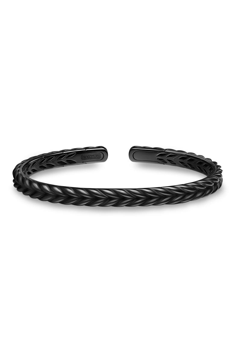 Chevron Flex Bracelet in Black Titanium, Alternate, color, BLACK