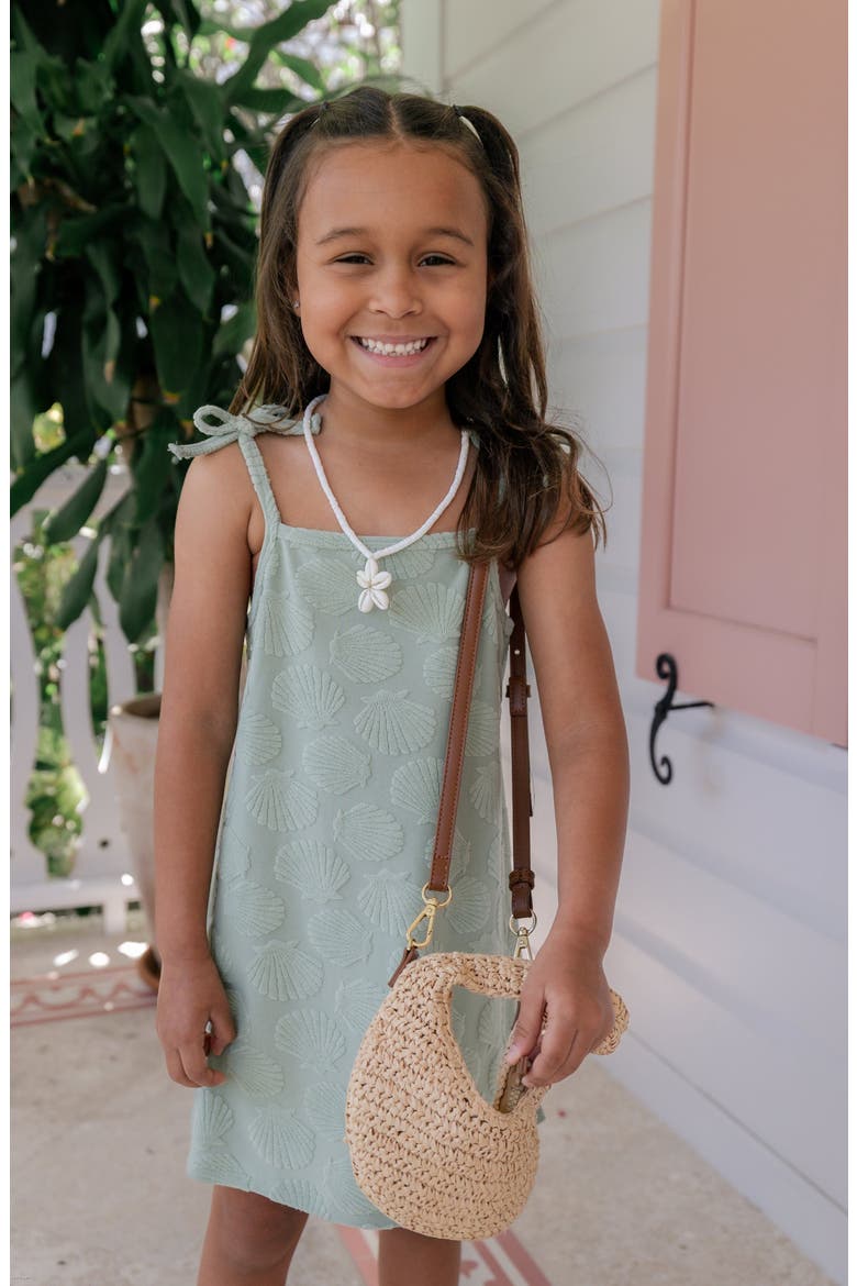 Seashell Terry Tank Dress, Alternate, color, Green Seashell
