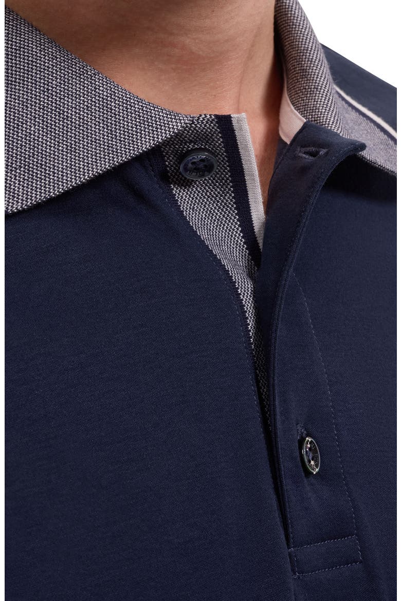 Tipped Pima Cotton Piqué Polo, Alternate, color, NAVY