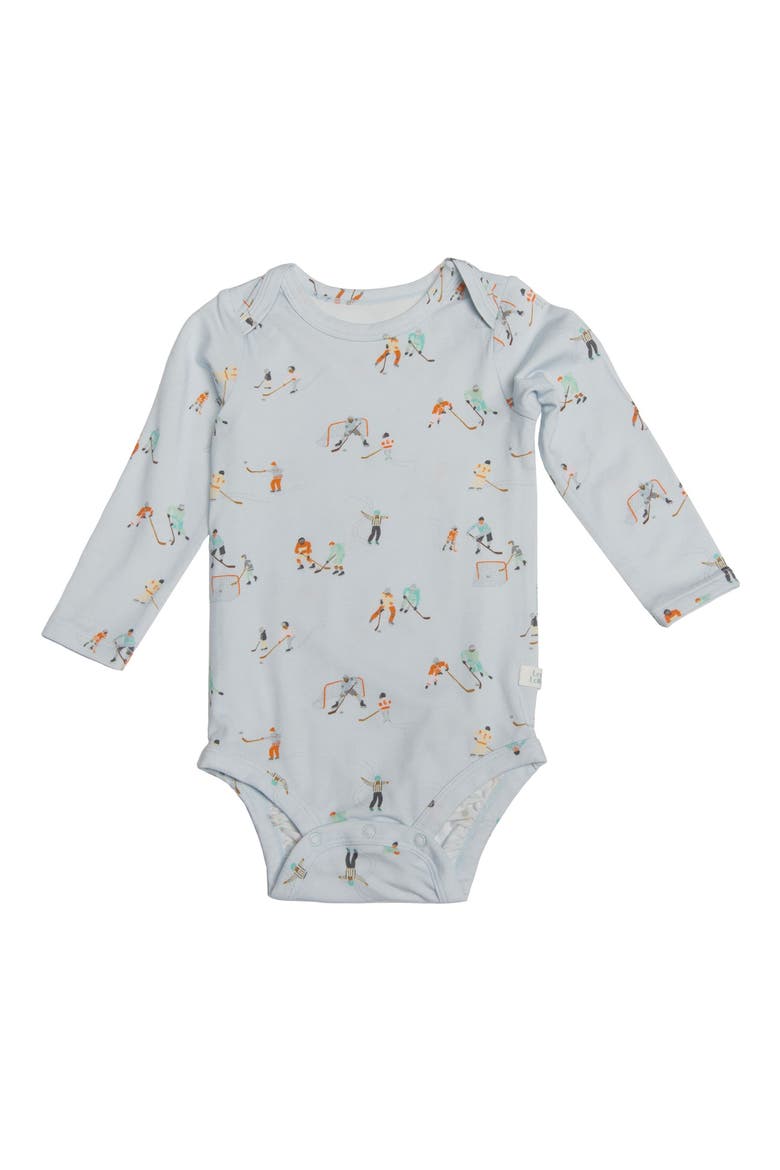 Hockey Print Bodysuit, Main, color, WHITE