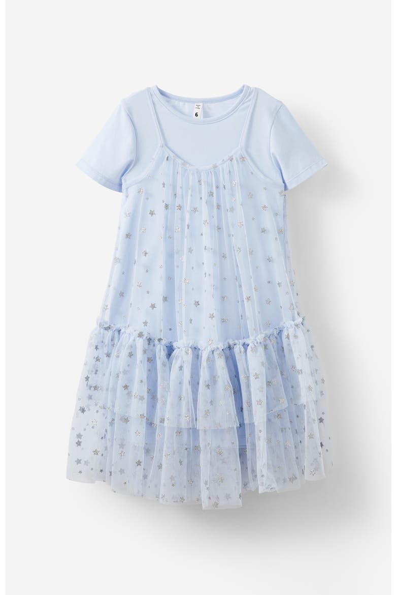 Kid's Kristen Dress Up Dress, Main, color, Morning Blue Sparkle