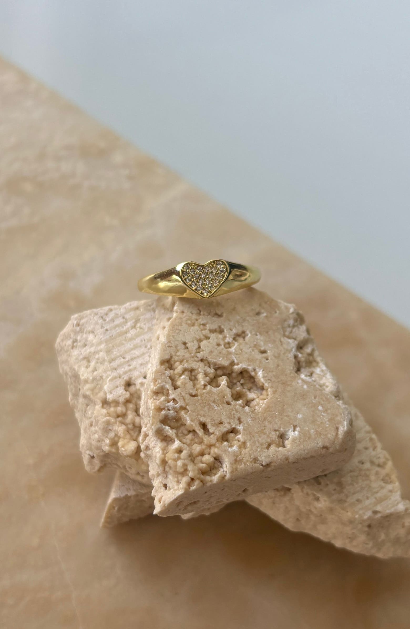 Adornia Pavé CZ Heart Signet Ring | Nordstromrack