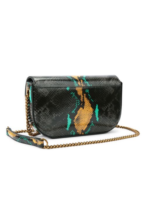 Kurt Geiger London Small Chelsea Snake Embossed Leather Crossbody Bag In Gray