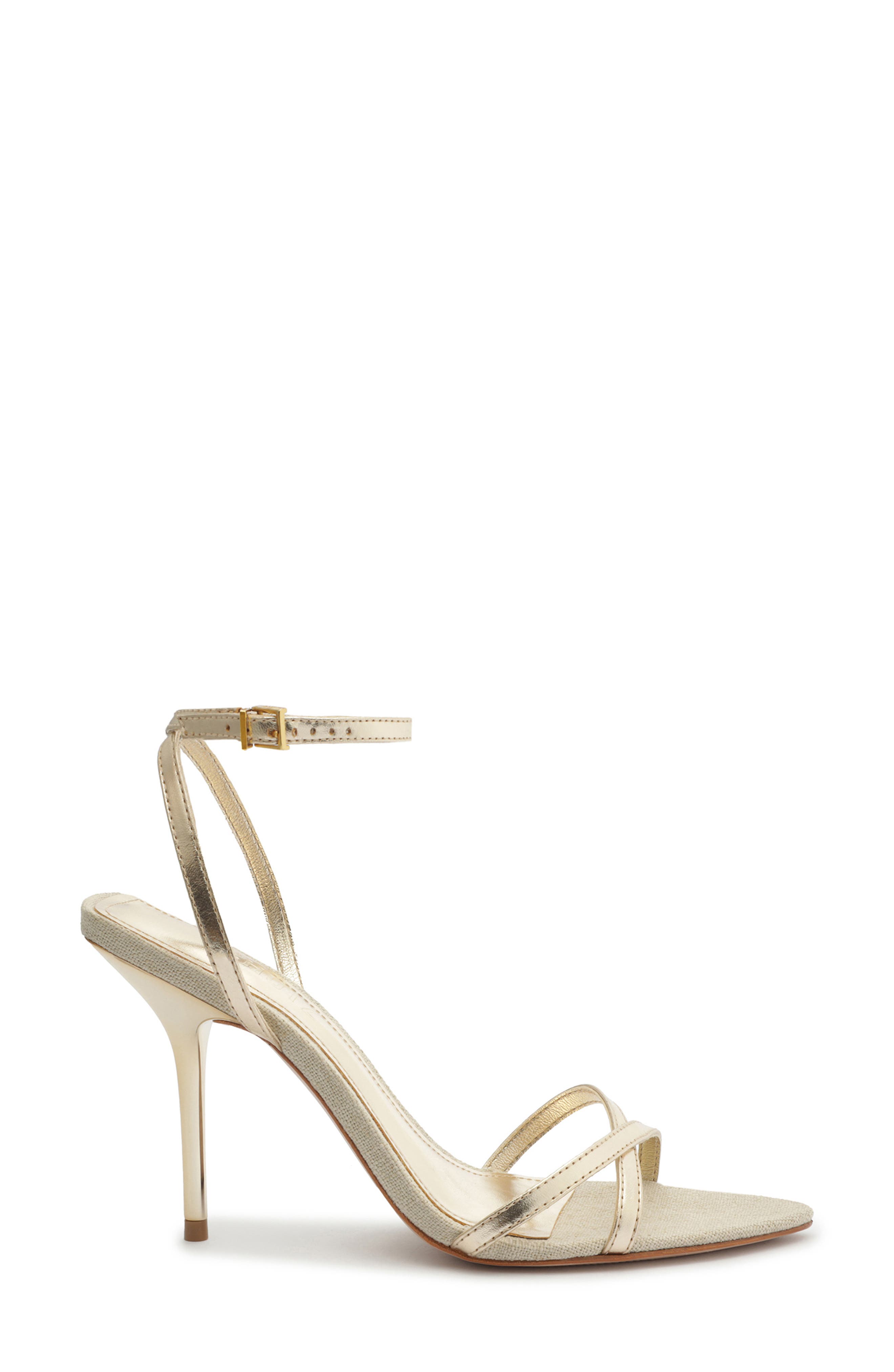 Schutz Claudia Metallic Stiletto Sandal, Alternate, color, 