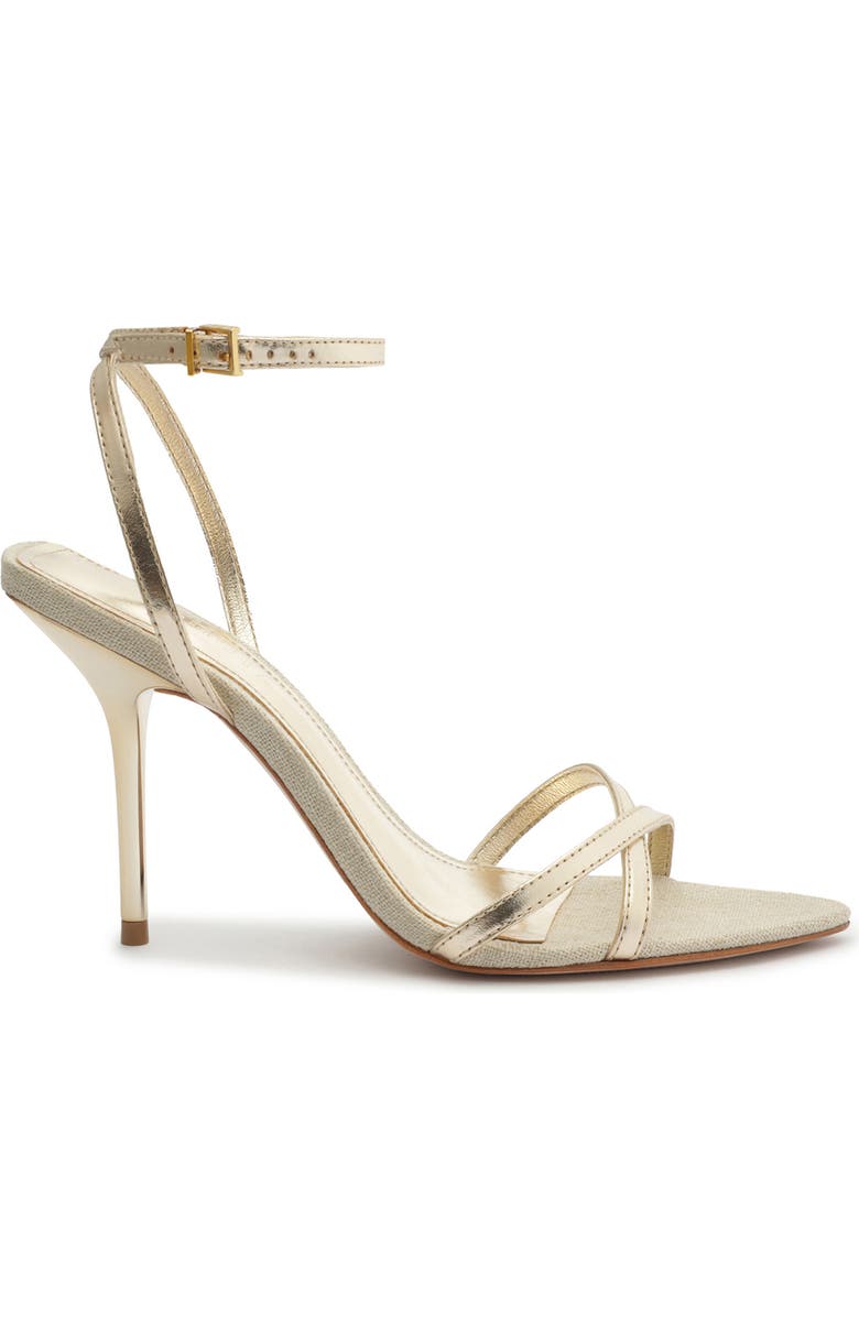 Schutz Claudia Metallic Stiletto Sandal, Alternate, color,