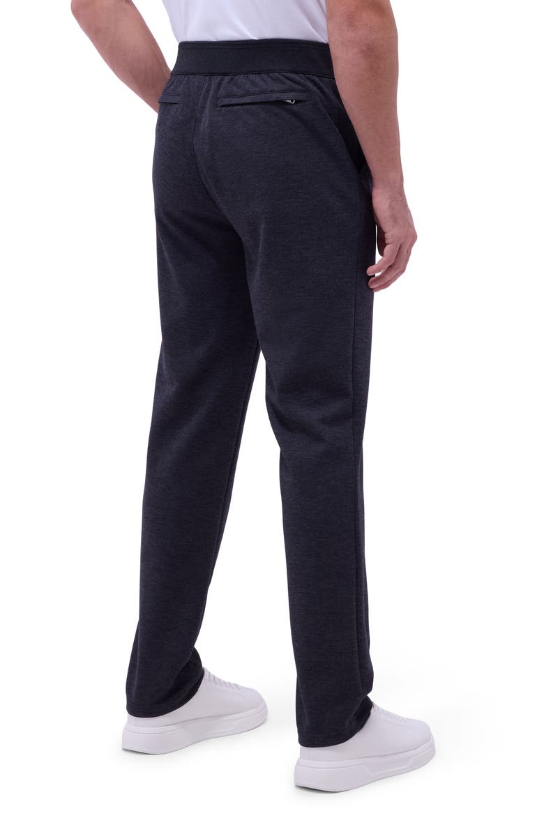 Bugatchi Soft Touch Knit Pintuck Pants, Alternate, color, Black