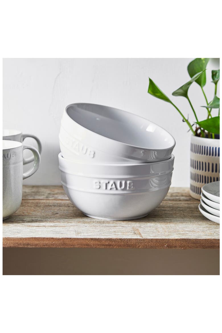 Ceramic 2-Piece Large Universal Bowl Set, Alternate, color, WHITE