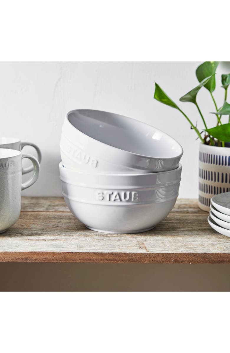 Staub Ceramic 2-Piece Large Universal Bowl Set, Alternate, color, White