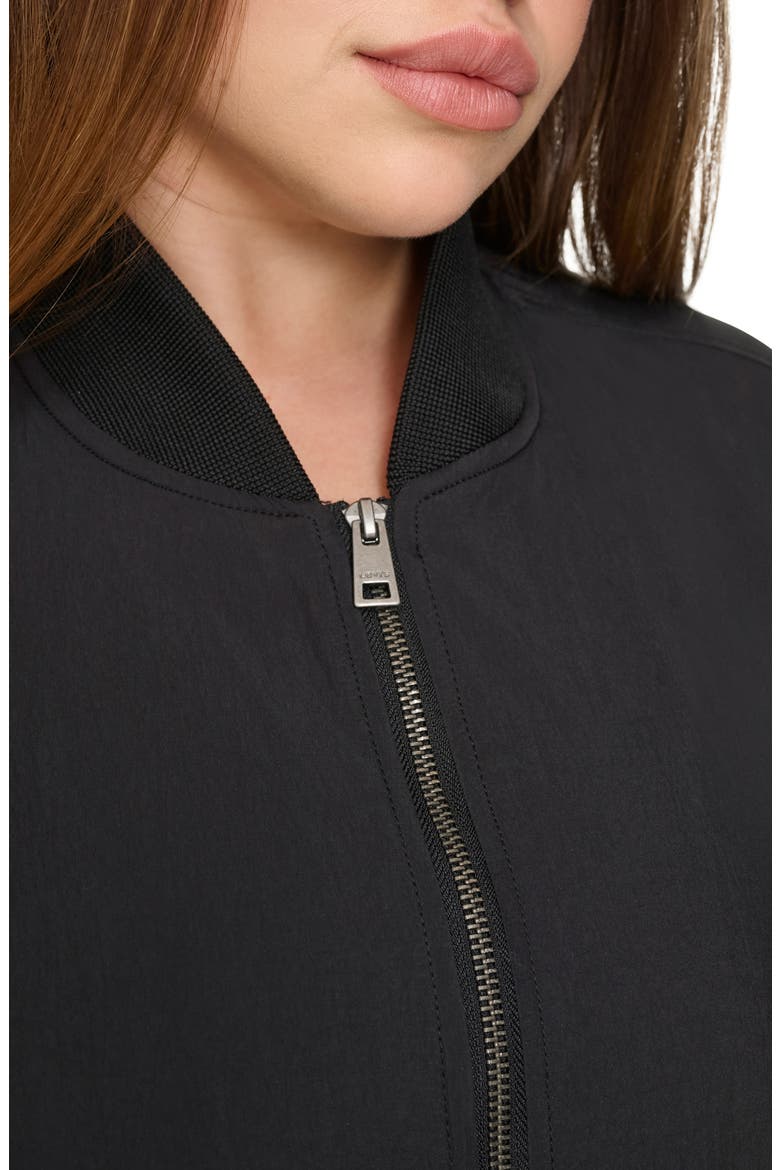 Relaxed Bomber Jacket, Alternate, color, BLACK