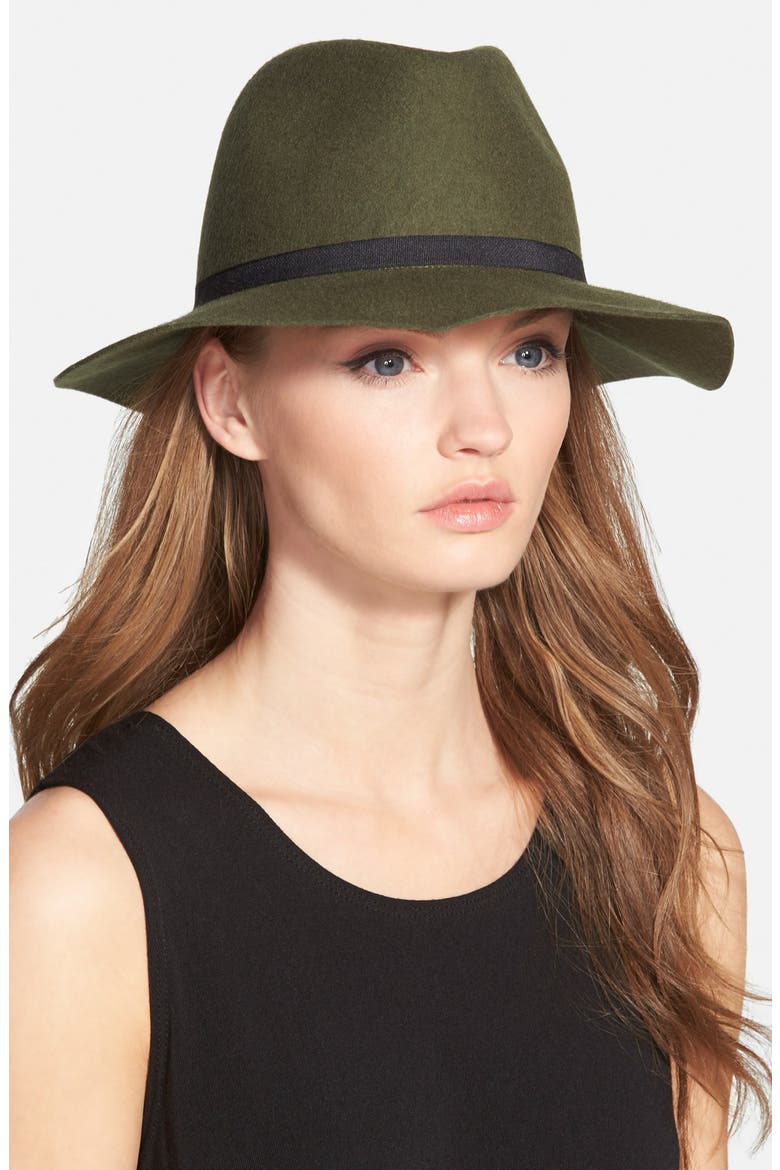 Wool Felt Panama Hat, Main, color, OLIVE
