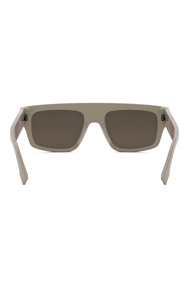 Fendigraphy 54mm Geometric Sunglasses, Alternate, color, SHINY BEIGE / BROWN